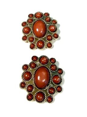 Lindsay Phillips Brick Red Enamel Stone Interchangeable Shoe Jewelry Charm Snaps